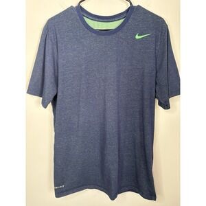 Nike Dri-Fit Men's Large Blue Heather Short Sleeve Athletic Training T-Shirt L